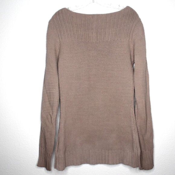 Old Navy Sweater Scoop Neck Long Style Sweater Large Beige - Picture 3 of 4